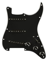 Fender Pre-Wired Strat Pickguard, Pure Vintage '59 w/RWRP Middle, Black 11 Hole PG