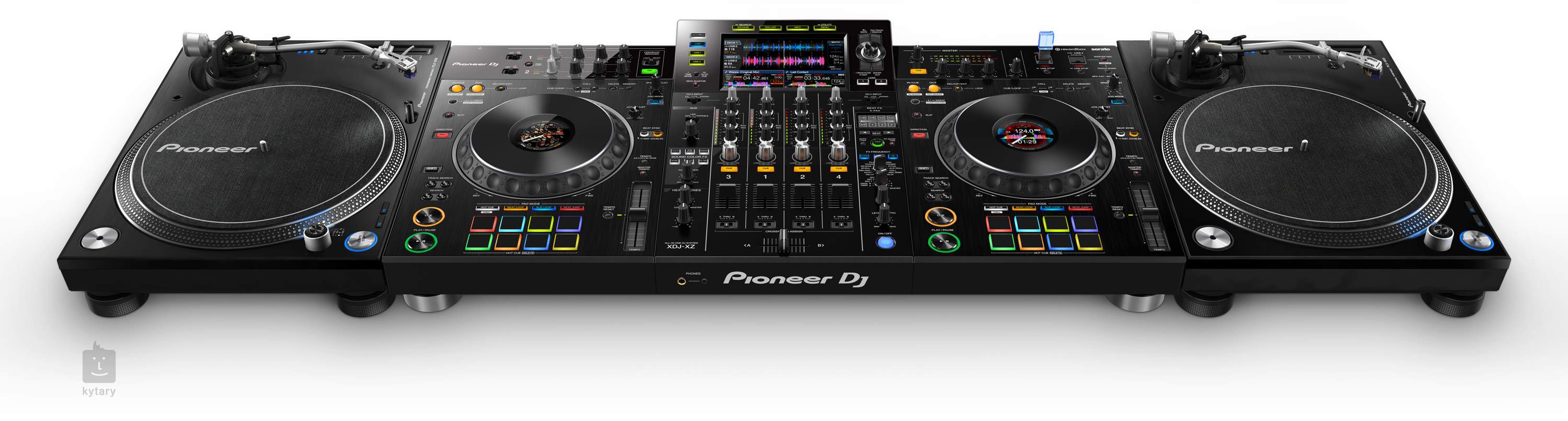 Controlador DJ, 4 Canales, Pantalla 7 PULG., MIDI, 2 Cubiertas