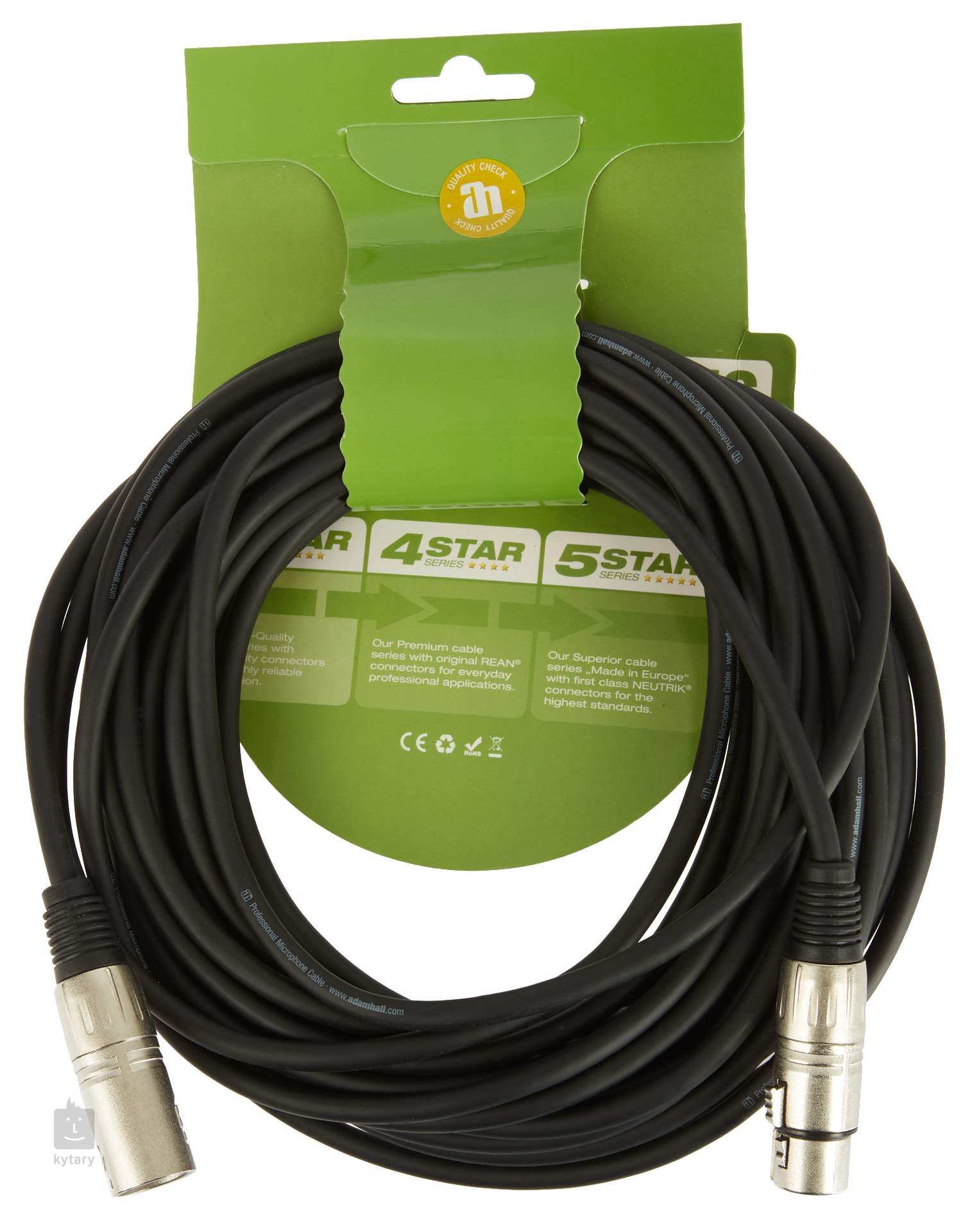 6.3 mm, mono, macho/hembra, 10 m Cable para micrófono XLR a jack Adam Hall Cables K3MFP1000