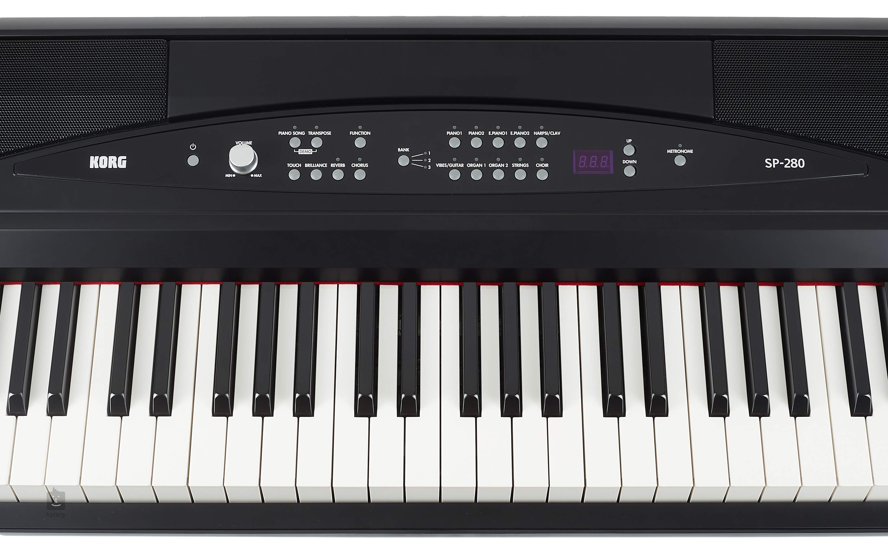 Piano Digital 88 Teclas Korg Sp280 + Pedal + Soporte Color Negro