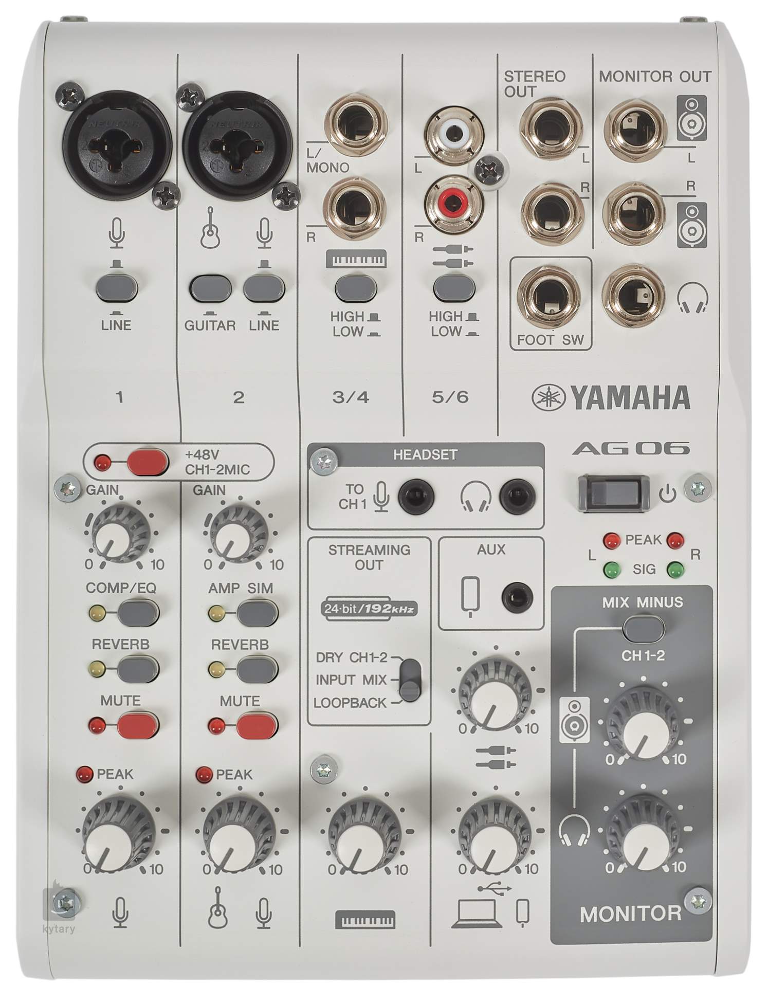 YAMAHA - AG06 - Mezclador de 6 Canales e Interfaz de audio USB