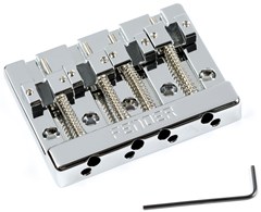 Fender HiMass 4-String Bass Bridge Assembly With Zinc Saddles, Chrome