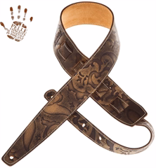 Magrabò Holes HS Embossed Grifo Bronze 6 cm - Sangle de guitare