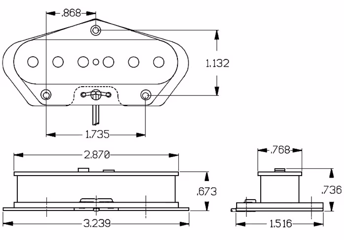 Seymour Duncan STL-1B Vintage Broadcaster Tele - Capteur pour guitare électrique