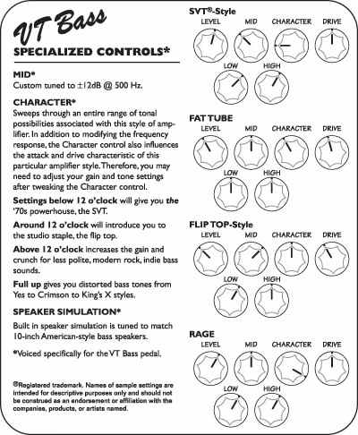Tech 21 VT Bass V2 - Effet basse