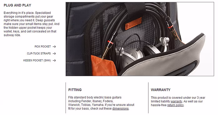 Mono M80-EB-GRY - Housse pour basse électrique