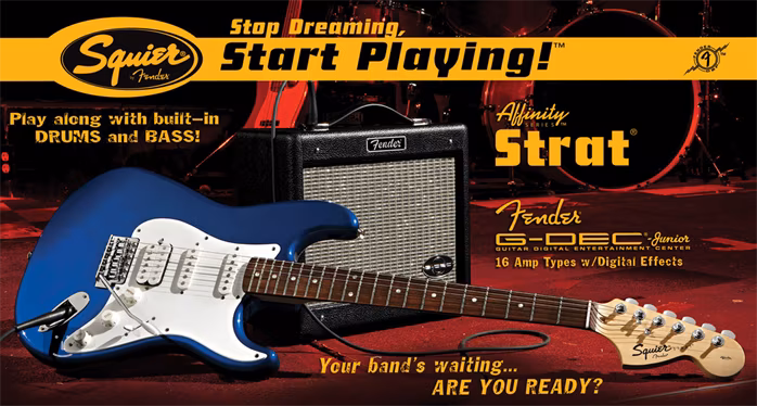 Fender Squier Affinity Strat HSS w/ G-DEC Junior Amp - Ensemble pour guitare