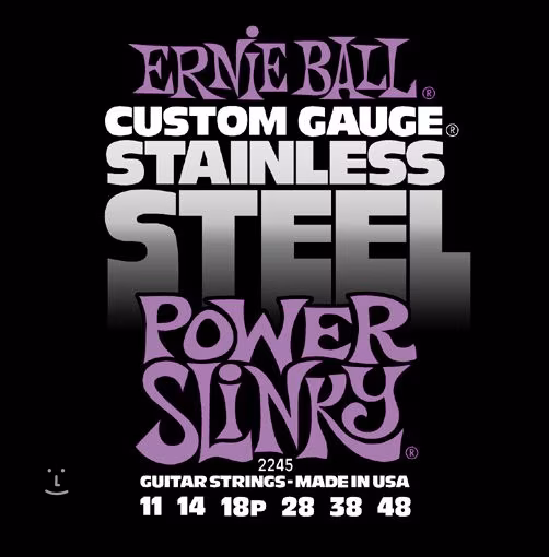 Ernie Ball 2245 Stainless Steel Power Slinky - Cordes pour une guitare électrique
