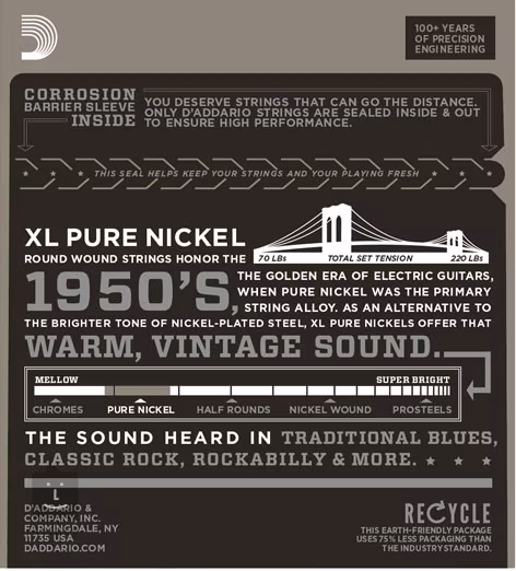 D'Addario EPN115 - Cordes pour une guitare électrique