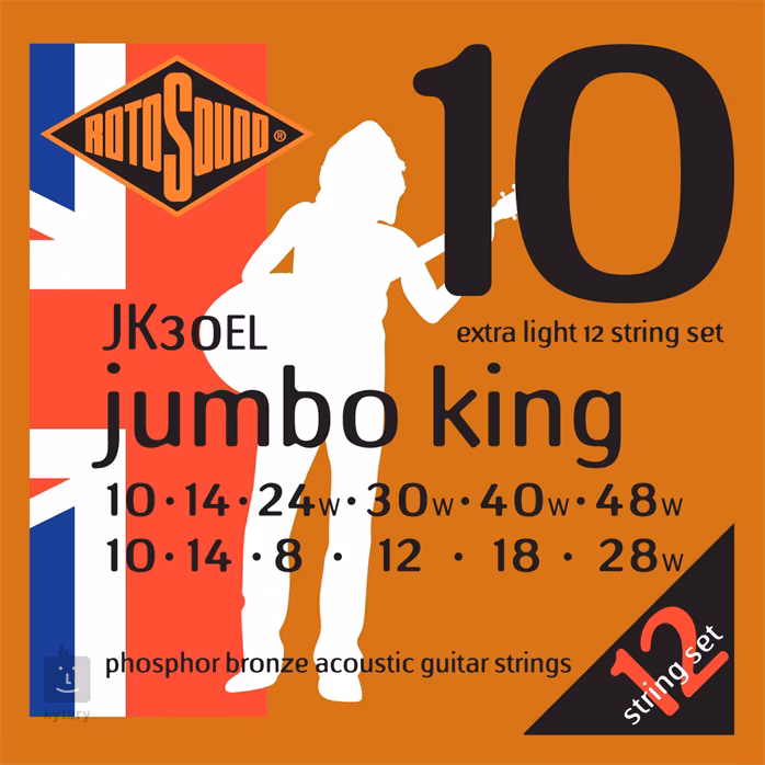 Rotosound JK30EL Jumbo King - Cordes pour une guitare a douze cordes