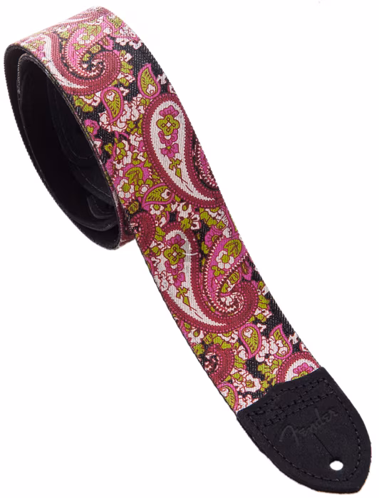 Fender Paisley Denim Strap, 2" Pink - Sangle de guitare