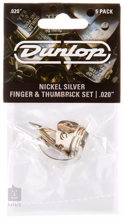 Dunlop Nickel Silver Fingerpick Set 0.020 - Ensemble d’anneaux