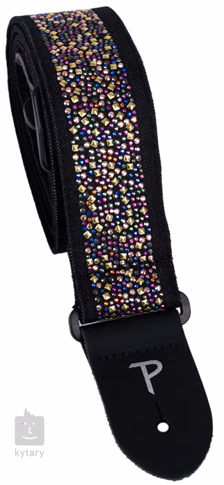 Perri's Leathers 7108 Glitter Rhinestone Rainbow - Sangle de guitare
