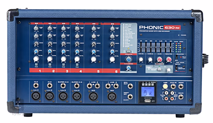 Phonic POWERPOD 630RW - Table de mixage avec amplificateur