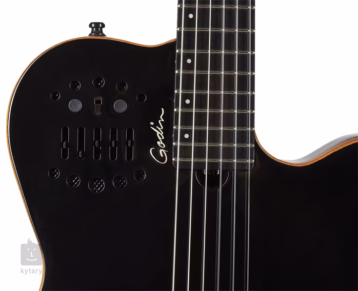Godin Multiac ACS-SA SLIM Nylon Black Pearl HG - Guitare électroacoustique midi
