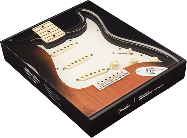 Fender Pre-Wired Pickguard, Strat SSS V NSLS WBW - Ensemble de capteurs pour guitare électrique
