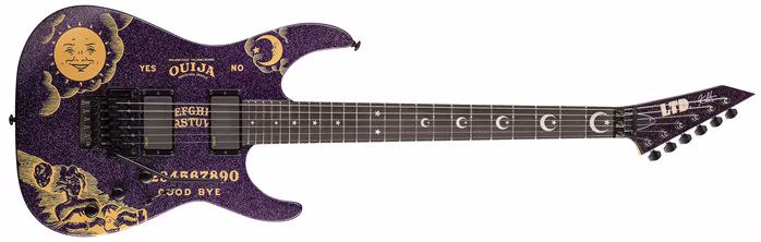 ESP LTD KH OUIJA Purple Sparkle incl. Ouija Cas - Guitare électrique
