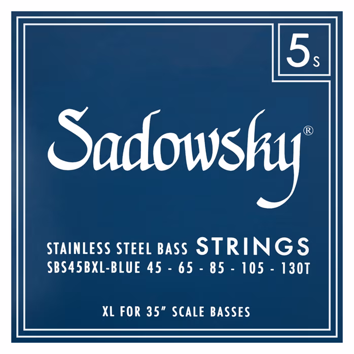 Sadowsky Blue Label Steel 45BXL - Cordes pour basse a cinq cordes