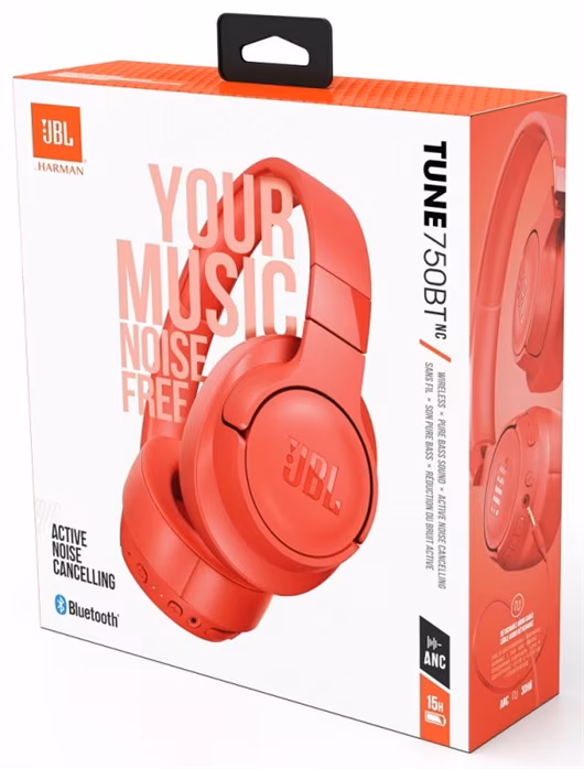 JBL Tune 750BTNC Red - Écouteurs 