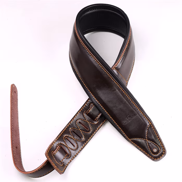 Soundsation Padded Leather Strap Brown - Sangle de guitare