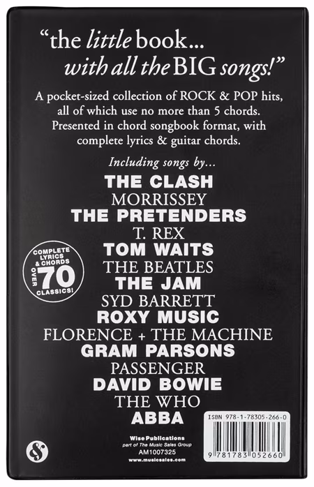 MS The Little Black Book Of 5-Chord Songs - Le recueil de chansons