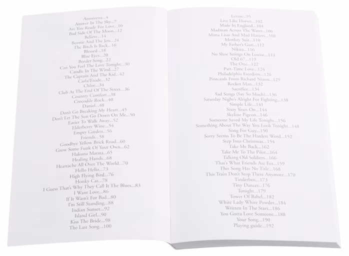 MS The Little Black Songbook: Elton John - Le recueil de chansons