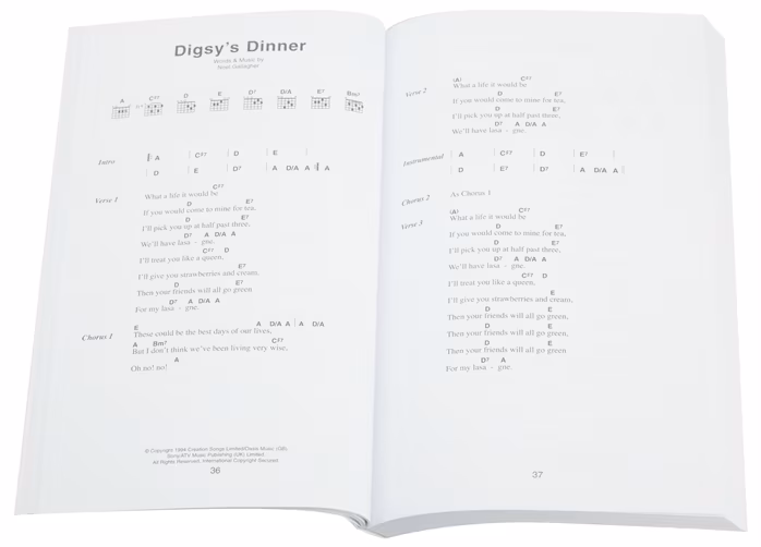 MS The Little Black Songbook: Oasis - Le recueil de chansons