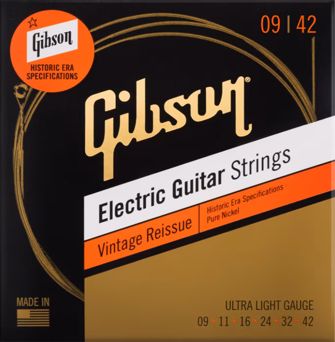 Gibson Vintage Reissue Electric Guitar Strings Ultra-Light - Cordes pour une guitare électrique