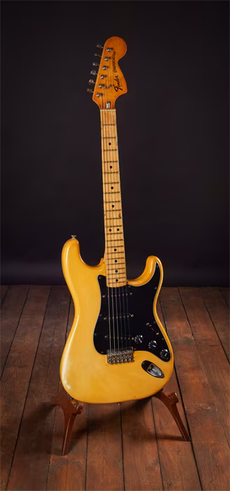 Fender 1977 Stratocaster Hardtail Blonde - Guitare électrique
