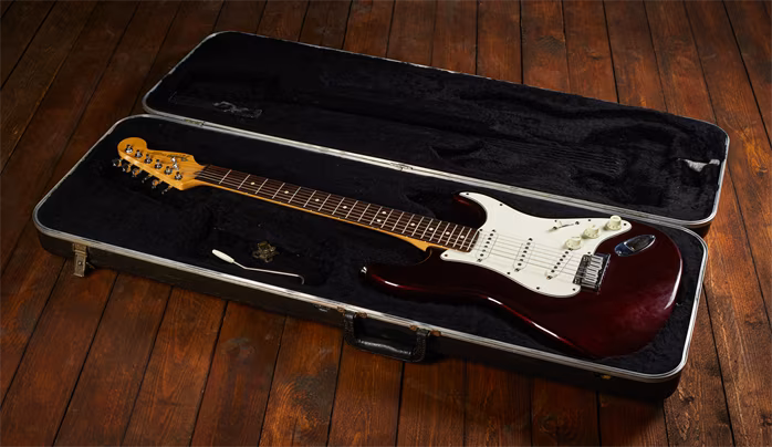 Fender 1993 American Standard Stratocaster Burgundy Red - Guitare électrique