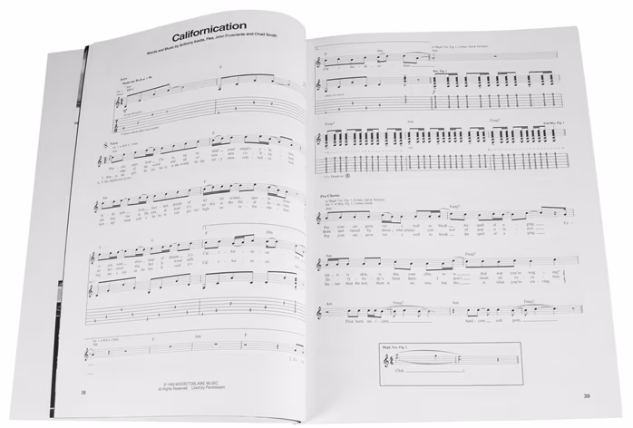 MS Red Hot Chili Peppers - Californication - Le recueil de chansons