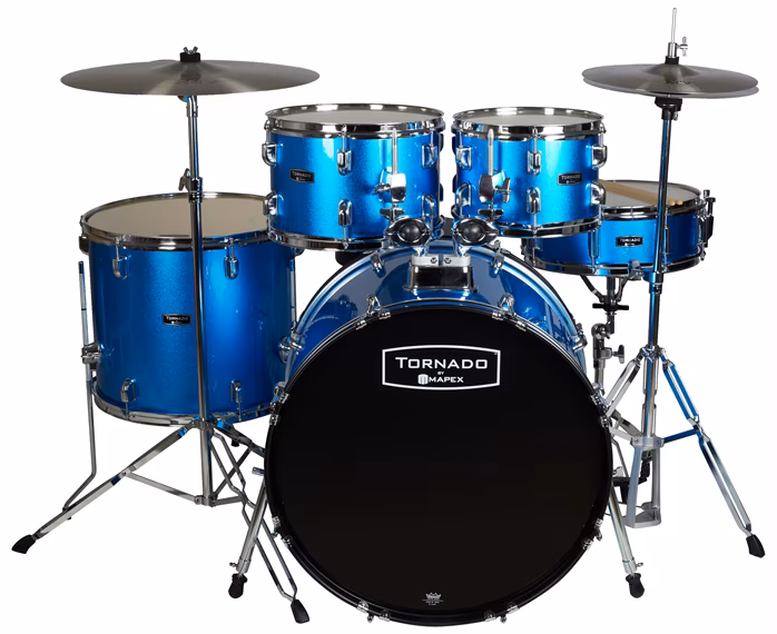 Tornado Rock Set Blue Candy Paper - Ensemble a percussion avec cymbales