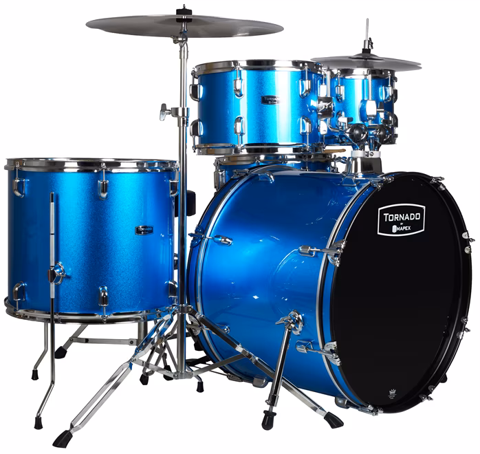 Tornado Studio Set Blue Candy Paper - Ensemble a percussion avec cymbales