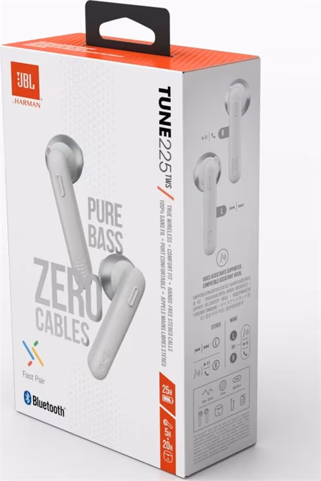 JBL Tune 225TWS White - Écouteurs sans fil