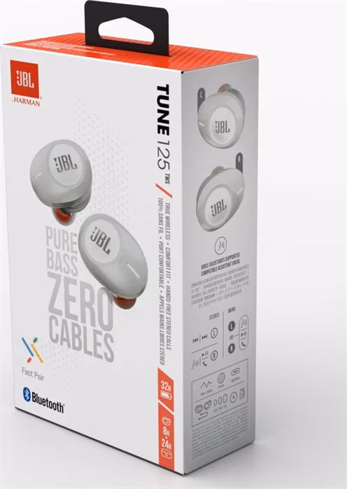 JBL Tune 125TWS White - Écouteurs sans fil