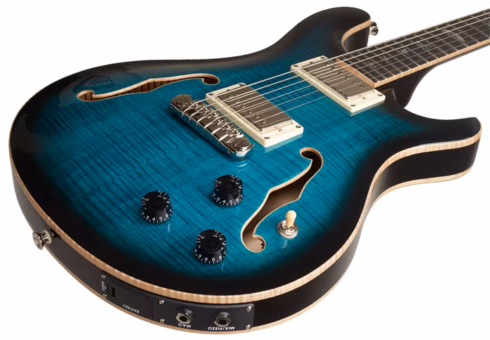PRS SE Hollowbody II Piezo Peacock Blue - Guitare semi acoustique