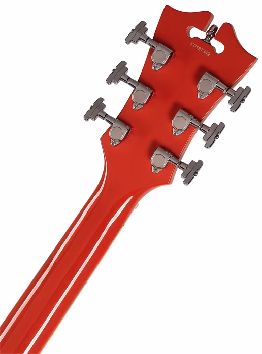 D'Angelico Premier DC Stop-bar Tailpiece Fiesta Red - Guitare semi acoustique