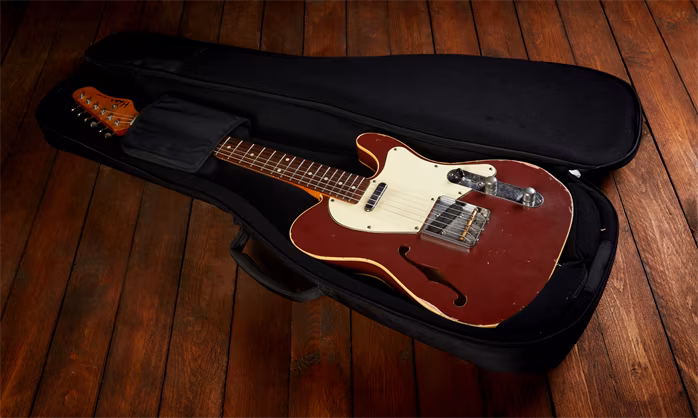 Haar 2020 Trad-T Hollow Maroon Aged - Guitare électrique