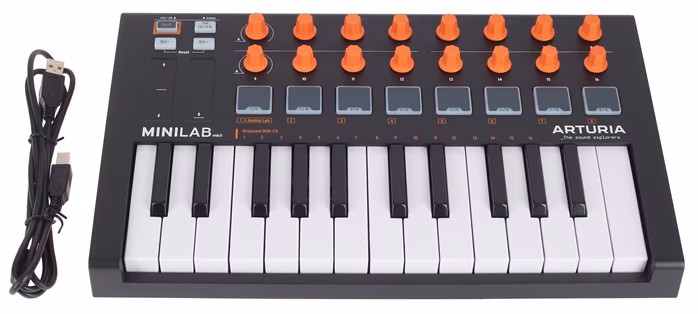 Arturia MiniLab MK2 Orange - USB/MIDI keyboard