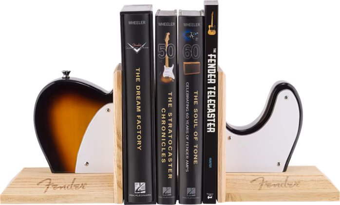Fender Tele Body Bookends, Sunburst - Stand de livre