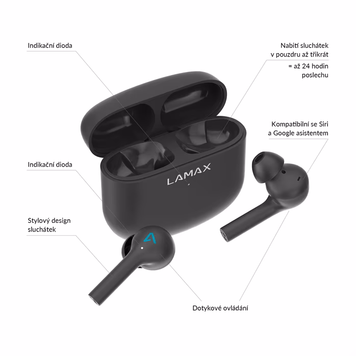 LAMAX Trims1 Black - Écouteurs sans fil