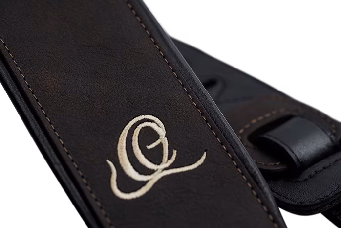 Ortega Leather Strap Deep Forest Brown - Sangle de guitare