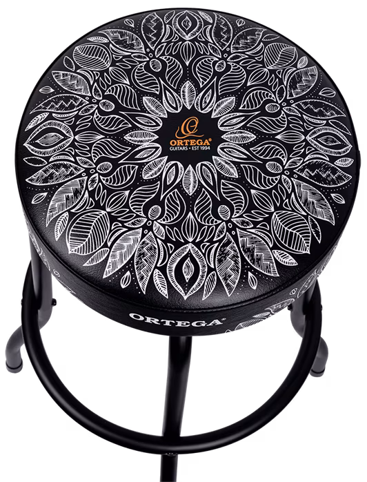 Ortega Bar Stool 30" White Kaleidoscope - Tabouret de bar