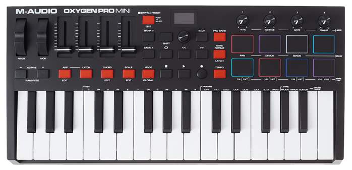 M-Audio Oxygen PRO Mini  (déballé) - USB/MIDI keyboard