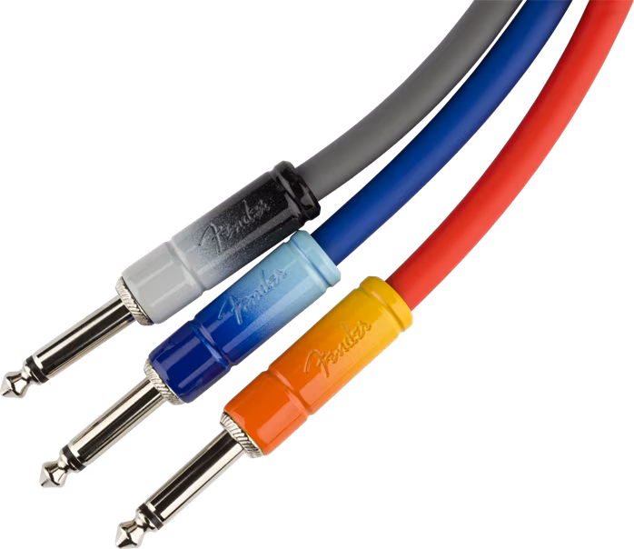 Fender Ombré Instrument Cable 10' Tequila Sunrise - Câble d'instrument