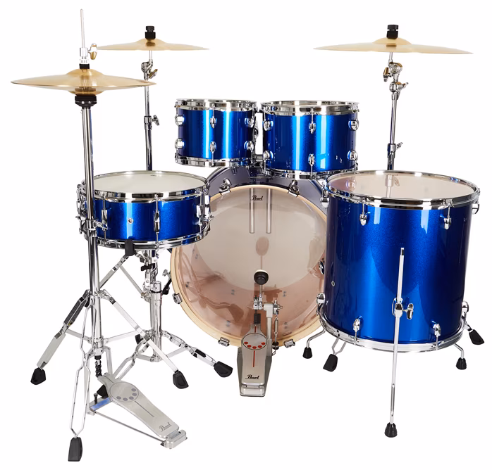 Pearl Export High Voltage Blue Rock Set - Ensemble a percussion avec cymbales