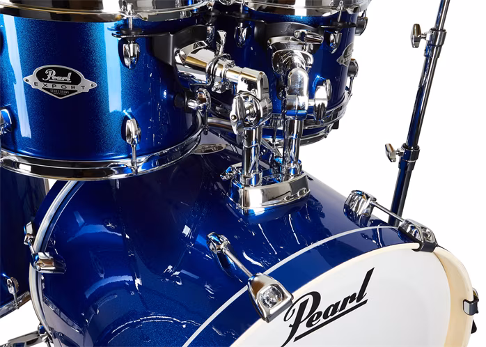 Pearl Export High Voltage Blue Rock Set - Ensemble a percussion avec cymbales