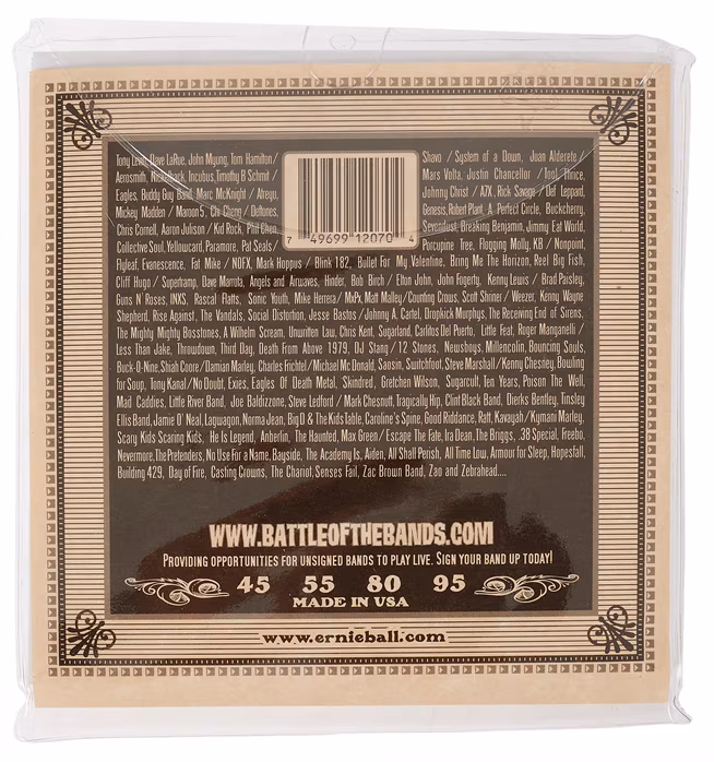 Ernie Ball 2070 Earthwood Phosphor Bronze Acoustic Bass 45-95 - Cordes pour basse acoustique