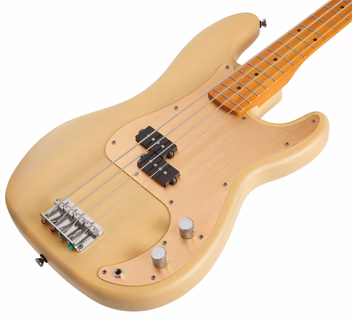 Fender Squier 40th Ann. Precision Bass® VE  MN Satin Vintage Blonde - Basse électrique