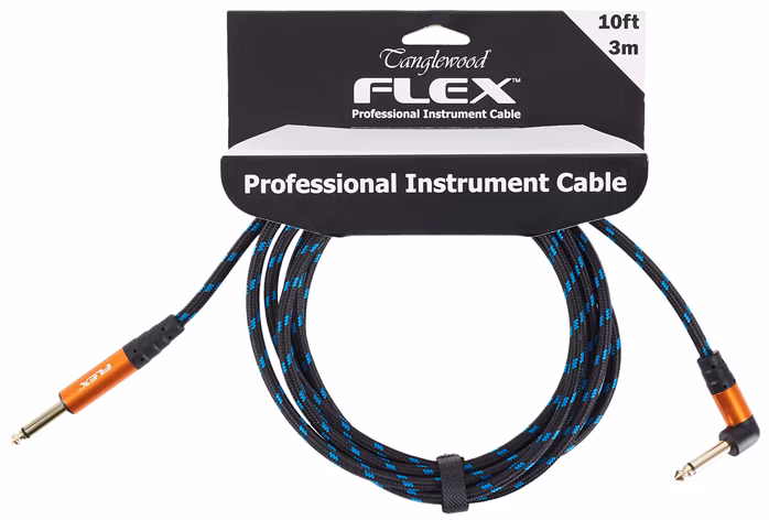 Tanglewood Flex Cable Blue/Black 3 m Angled - Câble d'instrument